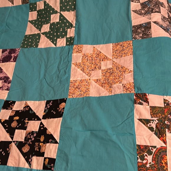 New homemade patchwork quilt top, queen sized (80”x70”) - Picture 2 of 3